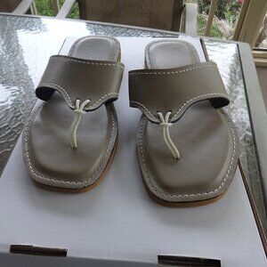 KINO men's gray sandals ( Lily) size 12, made in USA, leather, padded foot bed